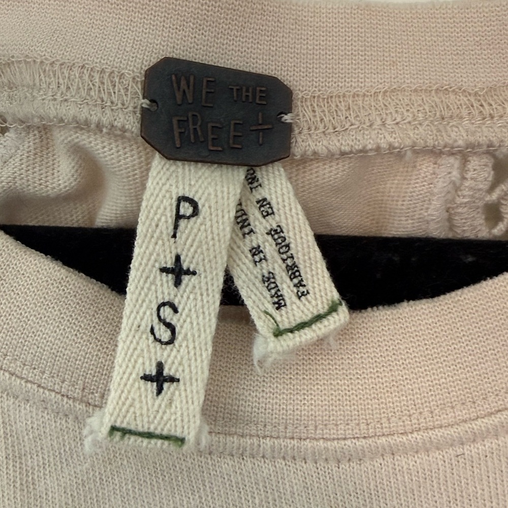 We The Free Cream Graphic Tank with Gray Print - Picture 4 of 5